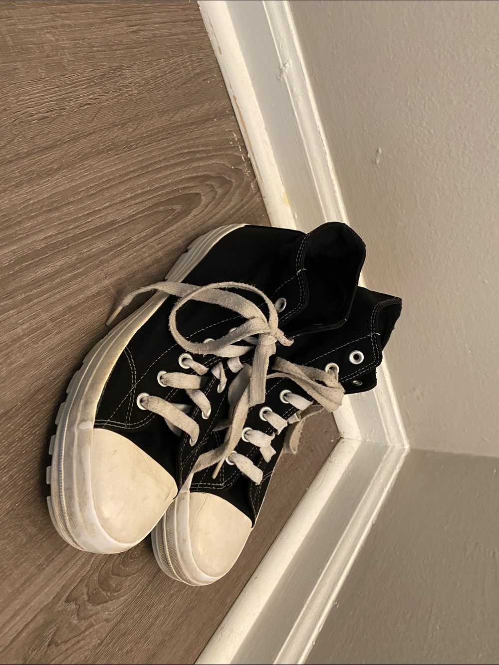 Converse Black and White High-Top Sneakers